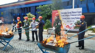 1,2 Juta Batang Rokok Ilegal Dimusnahkan Bea Cukai Juanda