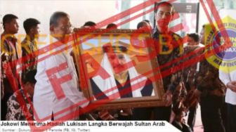 CEK FAKTA: Benarkah Jokowi Dihadiahi Lukisan Langka Berwajah Sultan Arab?