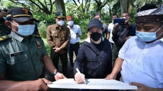 Kunjungi De Djawatan, Puan Maharani Tuliskan Pesan untuk Banyuwangi