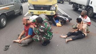 Hendak Menyeberang, Pengendara Motor Dihantam Truk di Jalan Srandakan