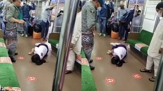 Viral Cewek Kejang Dalam KRL di Stasiun Tanah Abang, Netizen: Tolongin Dong