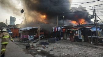 Kebakaran Permukiman di Kemayoran Jakpus, 14 Mobil Damkar Dikerahkan