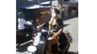 Geger! Pengantin Wanita Nekat Naik Motor Jemput Pasangan yang Ketiduran