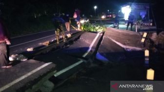 Waduh! Jalan Penghubung Pamekasan-Pasean Amblas