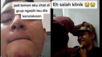 Kocak! Alami Kecelakaan, Pria Ini Malah Dibawa Temannya ke Klinik Hewan