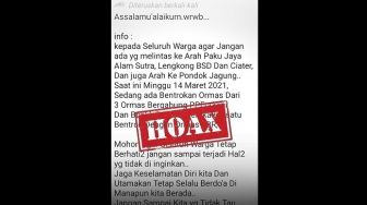 Pesan Berantai Bentrok Antar Ormas Minggu Malam di Tangsel, Polisi: Hoax!