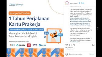 Kompetisi Video Kartu Prakerja Hadiah Total Rp 40 Juta, Simak Caranya!