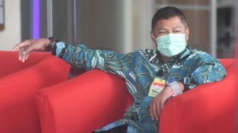 Inspektur Jenderal (Irjen) Kementerian Kelautan dan Perikanan (KKP) Muhammad Yusuf tiba untuk menjalani pemeriksaan di gedung KPK, Jakarta, Rabu (17/3/21).  ANTARA FOTO/Akbar Nugroho Gumay