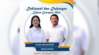 Beredar Poster Deklarasi Puan Maharani-Moeldoko Jadi Capres-Cawapres 2024