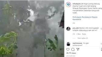 Viral Kumandang Azan saat Angin Puting Beliung di Depok, Netizen Merinding