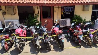 Sat Lantas Polres Ciko Razia Kendaraan Knalpot Bising