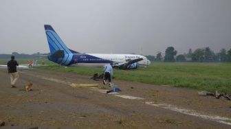 Terungkap! Ini Penyebab Pesawat Trigana Air Tergelincir di Bandara Halim Perdanakusuma