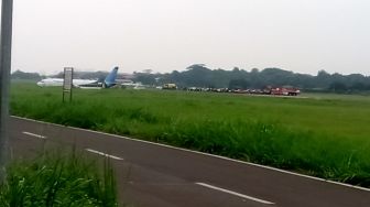 Trigana Air Tergelincir di Bandara Halim, Warga: Terdengar 3 Kali Ledakan