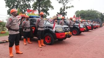 Antisipasi Karhutla, Brimob Sumut Sulap Kendaraan Dinas Jadi Mobil Pemadam