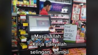 Viral Karyawan Salat di Area Kasir dan Driver Ojol Sujud Syukur Dapat Emas