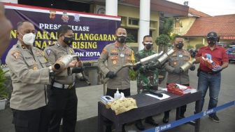 Tindak Knalpot Bising, Polres Ciko Kandangkan 54 Sepeda Motor