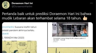 Viral Cocoklogi Doraemon soal Mudik: Terhambat Selama 18 Tahun