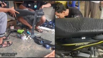 Kocak! Pria Pasang Paku di Jok Motor Gegara Dituduh Boncengkan Cewek Lain