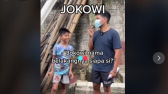 Viral Bocah Ditanya Siapa Nama Belakang Jokowi, Jawabannya Bikin Ngakak