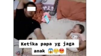 Disuruh Jaga Anak, Suami Malah Begini, Publik: Cuma Ngerti Bikinnya Doang