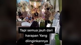 Tak Sesuai Harapan, Viral Pengantin Pria Malah Duduk Sendirian saat Resepsi