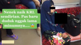 Nenek Naik Kereta Seorang Diri, Warganet Ini Syok Pas Lihat Minumannya