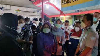 Mensos Puji Penanganan Pengungsi Warga Terdampak Ledakan Kilang Balongan