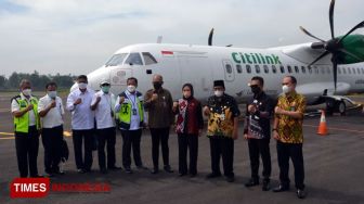 Uji Penerbangan Citilink Halim-Purbalingga Sukses