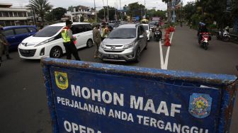 Puluhan Pemudik Tujuan Ciamis Dihadang Polisi di Bogor