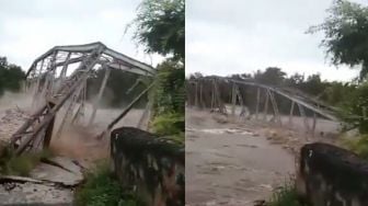 Pray For NTT, Video Ngeri Detik-Detik Jembatan Roboh Diterjang Banjir