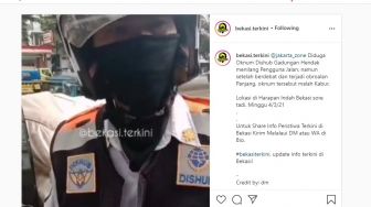 Viral, Pria Diduga Personel Dishub Bekasi Gadungan Kabur Saat Menilang