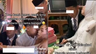 Pulang Akad di KUA, Pengantin Wanita Nangis Sampai Lemas Tak Sadarkan Diri