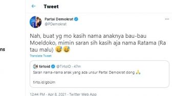 Admin Twitter Demokrat Sarankan Nama Anak dengan Unsur Moeldoko: Ratama