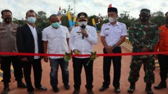 Bupati Resmikan Jembatan Air Baung Parit 19 Belinyu