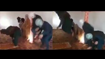 Viral Video Jemaah Sholat Sambil Lompat-lompat Diduga Demi Konten