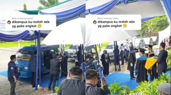 Wisuda Drive Thru, Pria Ini Bikin Salut Tak Malu Datang Naik Angkot