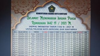 Jadwal Imsakiyah Bontang Rabu 14 April 2021