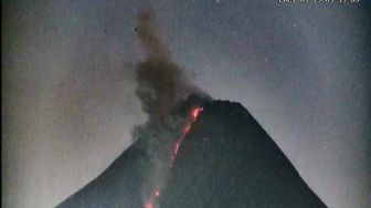 Merapi Keluarkan 4 Awan Panas dan Luncurkan Lava Dari Dua Kubah Lava