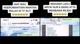 Viral Chat Wanita Ditransfer 10 Juta dari Mantan Pacar, Auto Susah Move On