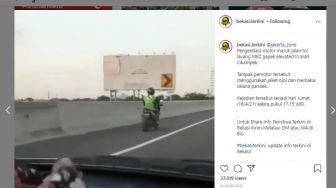 Driver Ojol Masuk Jalan Tol Layang MBZ Telah Ditindak Polisi