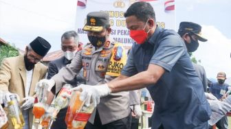 Polda Malut Musnahkan Barang Bukti Operasi Pekat Kieraha 2021