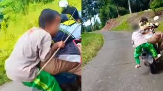 Viral Aksi Pemotor Merundung Bocah, Cara Boncengnya Bikin Naik Pitam