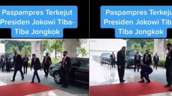 Viral Jokowi Mendadak Jongkok Bikin Paspampres Terdiam, Ternyata Gegara Ini