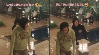 Emak Lagi Nongkrong Disusulin Anaknya, Publik Curiga: Pasti Minta Duit