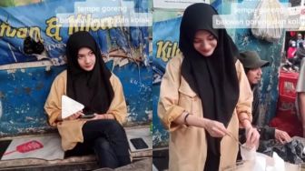 Viral Penjual Takjil Cantik Mirip Artis, Publik: Shareloc Dong Bang!