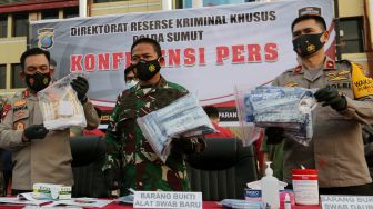 Penampakan Alat Swab Antigen Bekas yang Diamankan Polda Sumut