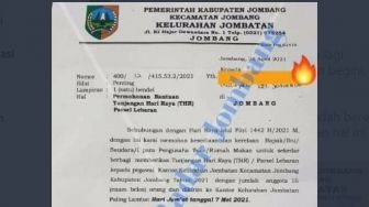 Viral Surat Berkop Kelurahan di Jombang Minta THR dan Parsel ke Pengusaha