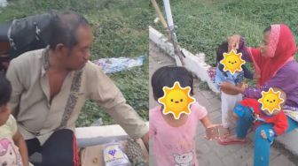 Pilu, Pedagang Nanas Bawa Anak dan Istri Berjualan, Ngaku Nggak Punya Rumah