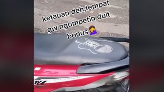 Tempat Rahasia Simpan Uang Suami Ketahuan Istri, Bermodal Honda BeAT Saja