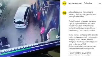 Viral, Rekaman CCTV Pria Mengaku Polisi Ancam Tembak Pengendara di SPBU